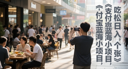 支付宝蓝海小项目，吃饭逛街拍个照，轻松日入1张-优优云网创