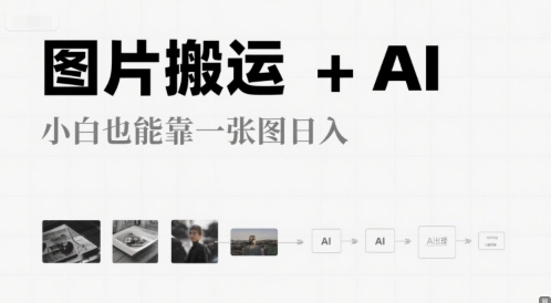图片搬运+AI，小白也能靠一张图，日入4张-优优云网创