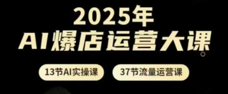 2025年AI爆店运营大课，13节AI实操课+37节流量运营课-优优云网创