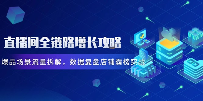 （14721期）直播间全链路增长攻略，爆品场景流量拆解，数据复盘店铺霸榜实战-优优云网创