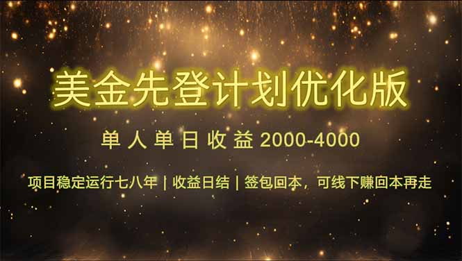 （14802期）连续7-8年创单日收益冠军项目，日收益$600-1200-优优云网创