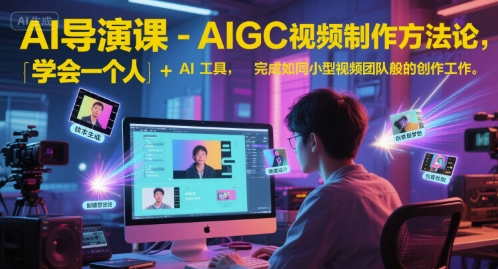 AI导演课-AIGC视频制作方法论，学会一个人+AI工具，完成如同小型视频团队般的创作工作，实现导演梦-优优云网创