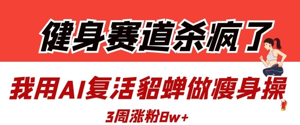 健身赛道杀疯了？我用AI复活貂蝉做瘦身操，3周涨粉8W-优优云网创