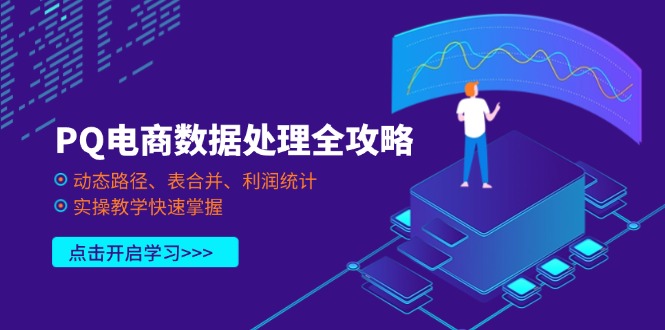 （14240期）PQ电商数据处理全攻略，动态路径、表合并、利润统计，实操教学快速掌握-优优云网创