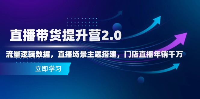 （14694期）直播带货提升营2.0：流量逻辑数据，直播场景主题搭建，门店直播年销千万-优优云网创
