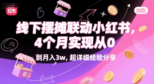 线下摆摊联动小红书，4 个月实现从 0 到月入3w，超详细经验分享-优优云网创