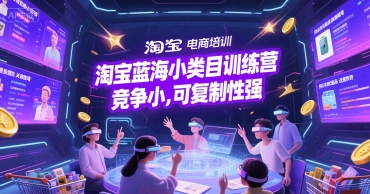 淘宝蓝海小类目训练营， 竞争小，可复制性强-优优云网创