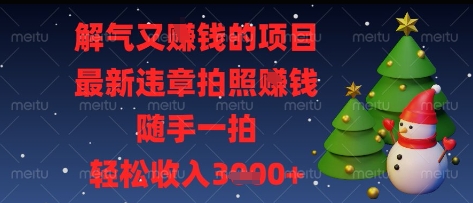 解气又挣钱的项目，最新违章拍照挣钱，随手一拍，轻松收入多张【揭秘】-优优云网创