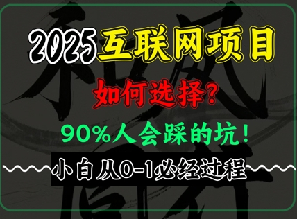 2025年互联网项目搞钱方法论，全是干货，肺腑之言，新手从0-1必经过程，边看边实操-优优云网创