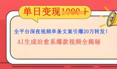 全平台深夜文案新风口：DeepSeek生成百万播放量金句，治愈系内容涨粉速度快4倍-优优云网创