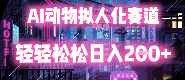 AI动物拟人化赛道，轻轻松松日入2张-优优云网创