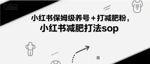 小红书保姆级养号+打减肥粉，小红书减肥打法sop-优优云网创