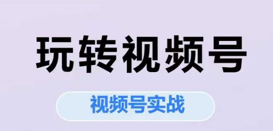 玩转视频号，视频号实战系列课-优优云网创