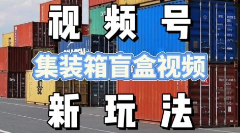 视频号新玩法，利用老外开集装箱盲盒视频，挣分成计划收益，月入过W，新手小白轻松上手-优优云网创