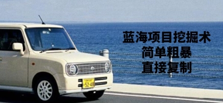 蓝海项目挖掘术，简单粗暴，直接复制-优优云网创