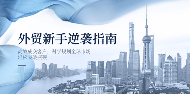 （14201期）外贸新手逆袭指南：高效成交客户，科学规划全球市场，轻松突破瓶颈-优优云网创