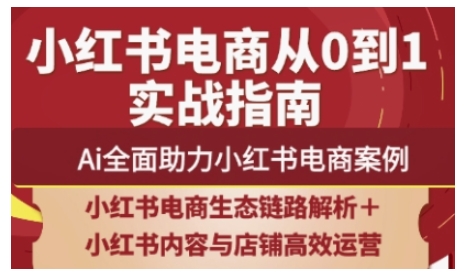 2025小红书电商全链路运营，Ai全面助力小红书电商案例-优优云网创