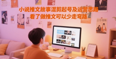 小说推文故事混剪起号及运营思路，看了做推文可以少走弯路-优优云网创