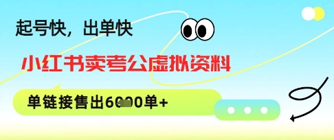 小红书卖考公虚拟资料，1单3.9-19.9，单链接销量上千单-优优云网创