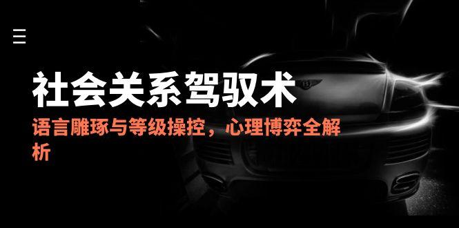 （14958期）2025社会关系驾驭术，语言雕琢与等级操控，心理博弈全解析-优优云网创