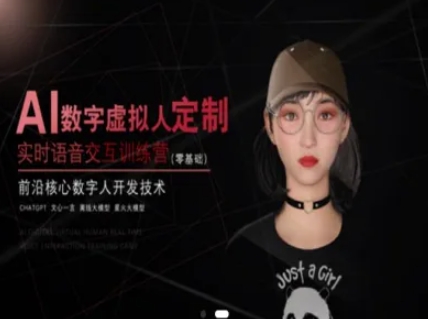 AI数字虚拟人定制，实时语音交互训练营（零基础），前沿核心数字人开发技术-优优云网创