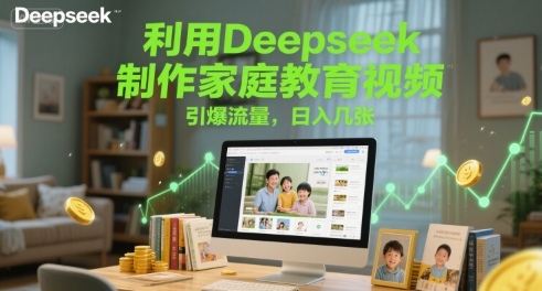 利用Deepseek制作家庭教育视频，引爆流量，日入几张-优优云网创