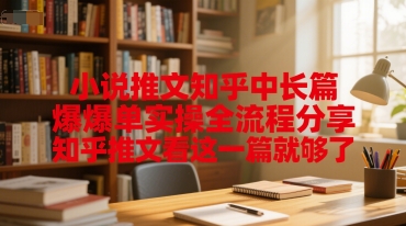 小说推文知乎中长篇爆单实操全流程分享，知乎推文看这一篇就够了-优优云网创