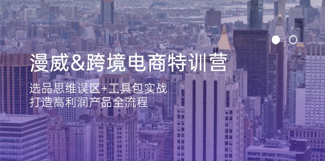 （14295期）漫威 跨境电商特训营：选品思维误区+工具包实战，打造高利润产品全流程-优优云网创