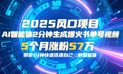 AI智能体2分钟一键生成爆火书单号原创视频，5个月涨粉57w，带你零代码1分钟搭建智能体-优优云网创