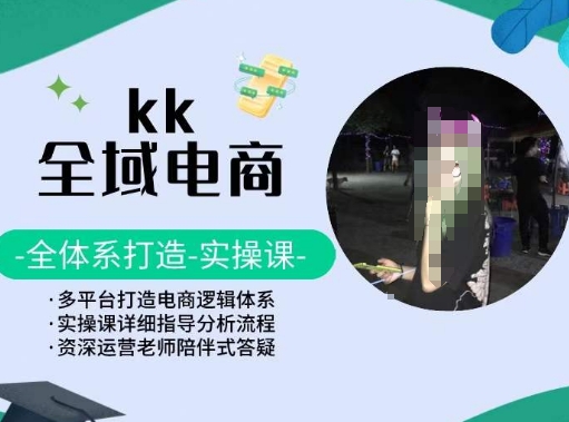 KK全域电商，全体系打造实操课，多平台打造电商逻辑体系-优优云网创