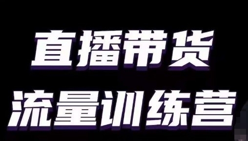 直播带货流量训练营，小白主播必学直播课-优优云网创