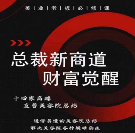 总裁新商道(美业老板必修课)，通俗易懂的美容院总结，解决美容院各种疑难杂症-优优云网创