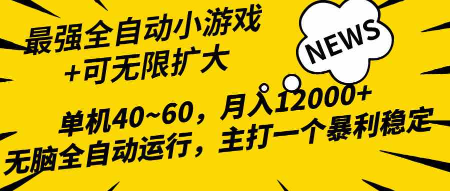 （10046期）2024最新全网独家小游戏全自动，单机40~60,稳定躺赚，小白都能月入过万-优优云网创