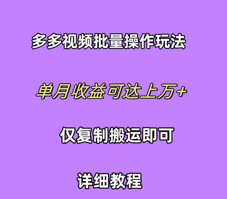（10029期）拼多多视频带货快速过爆款选品教程 每天轻轻松松赚取三位数佣金 小白必…-优优云网创