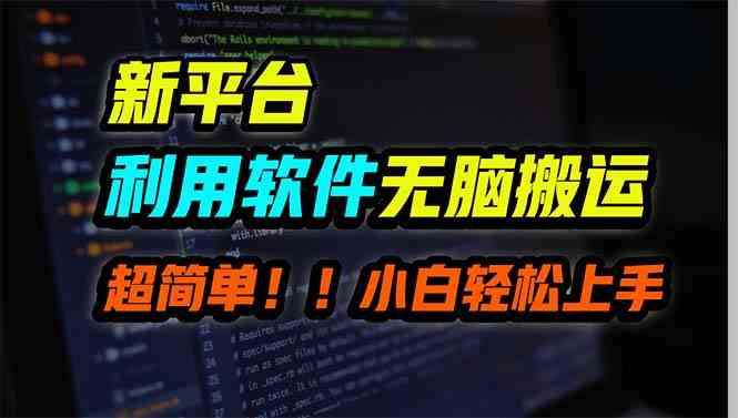 （9745期）新平台用软件无脑搬运，月赚10000+，小白也能轻松上手-优优云网创