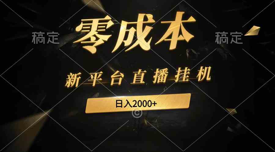 （9841期）新平台直播挂机最新玩法，0成本，不违规，日入2000+-优优云网创