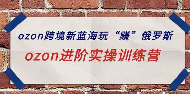 （9800期）ozon跨境新蓝海玩“赚”俄罗斯，ozon进阶实操训练营-优优云网创